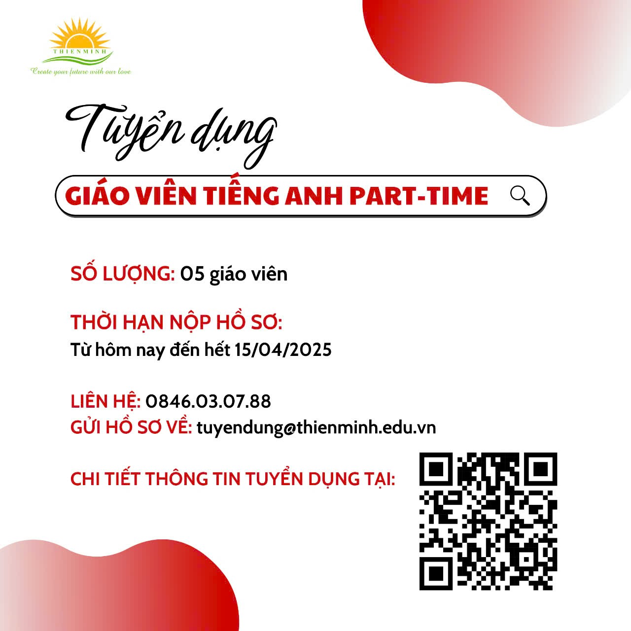 Tuyển dụng giáo viên Part time 4/2025